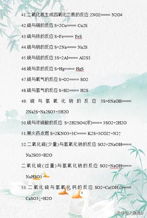暑假必备：高一至高三化学方程式总结，背熟了，回回“拿”高分
