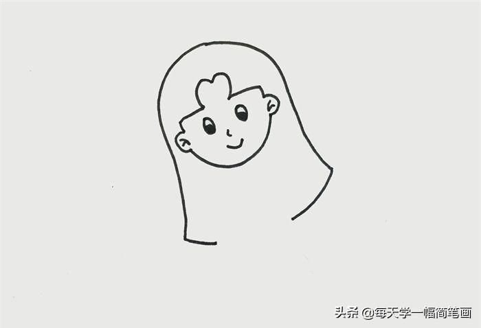 每天学一幅简笔画--少女怎么画简单又漂亮