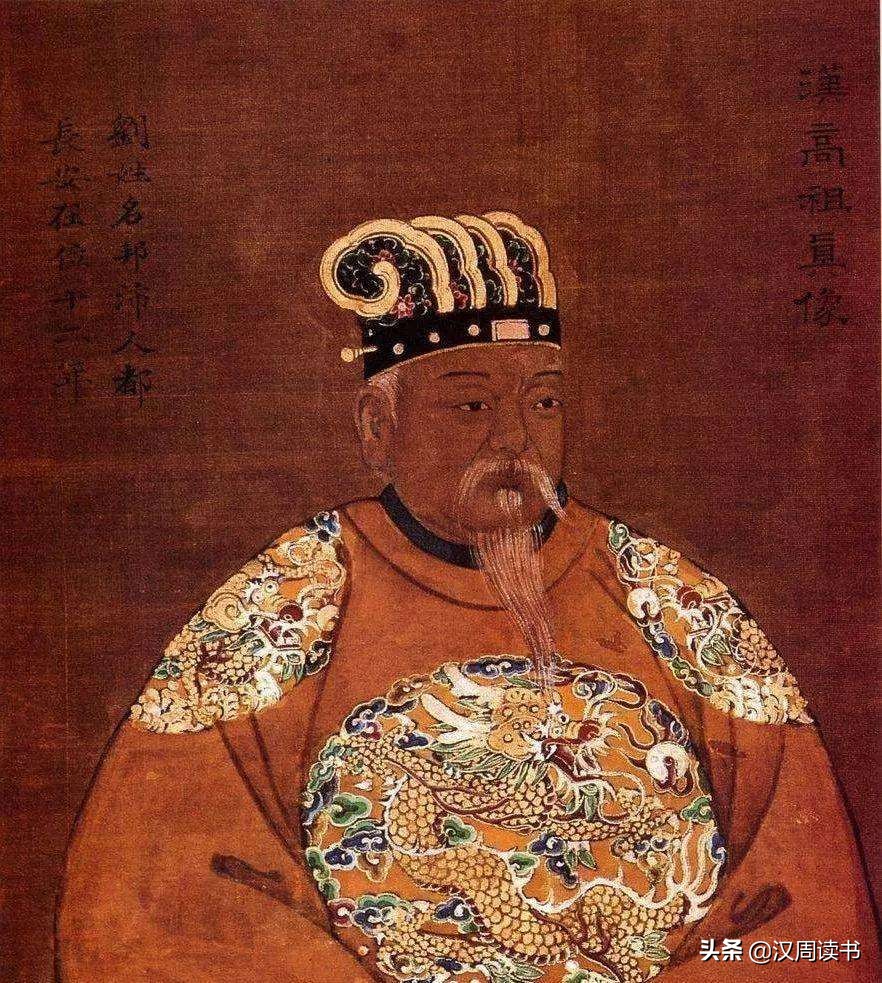 汉高祖刘邦画像01彭越在楚汉之争中坚定支持汉王刘邦,后被封为梁王.