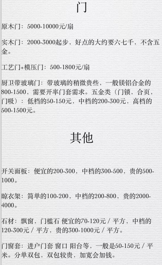明人不说暗语！2020装修主材+报价清单，照单砍价不吃亏就是赚了