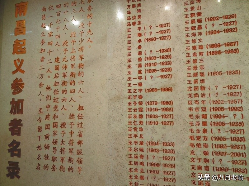 目前能找到的南昌起义参加者最全名单
