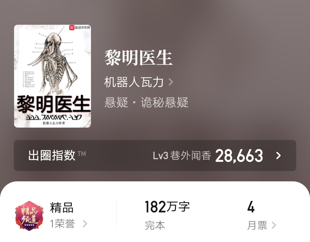 五本和医生有关的小说，中医西医俱全，剧情文笔优秀，书荒快进来