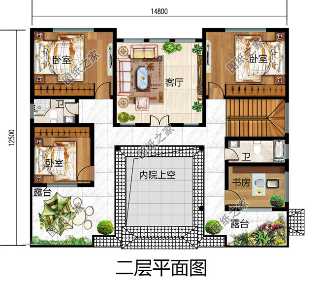 120平米左右农村小四合院设计，韵味十足，领略中式建筑的美