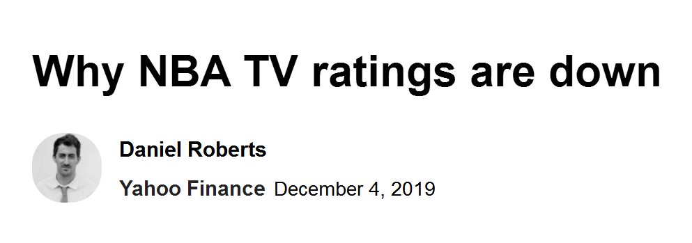 nba为什么收视率下跌(NBA电视收视率为何大幅下滑？美媒解析四原因，洛城双雄一起背锅)