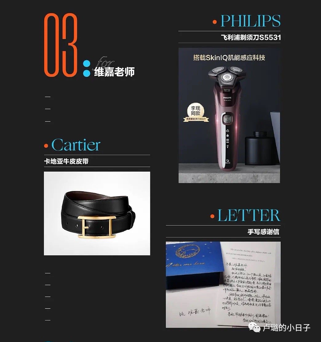 送给明星的礼物（只收贵重礼物的明星）