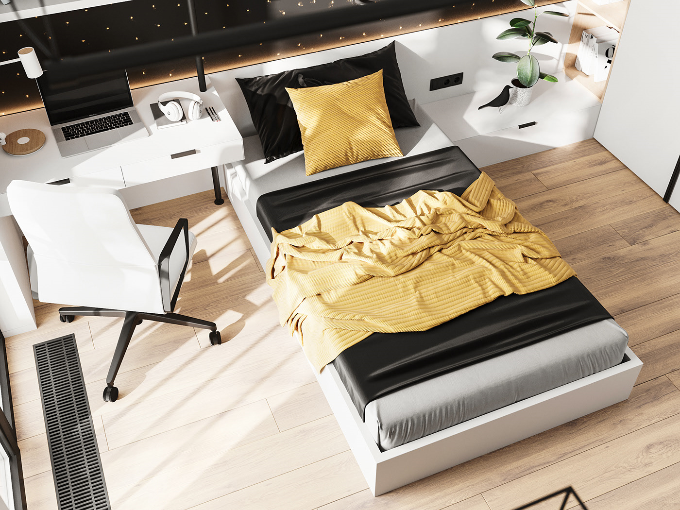 仅有55㎡的家，两室一厅，还有小庭院，北漂小姐姐的家，太漂亮