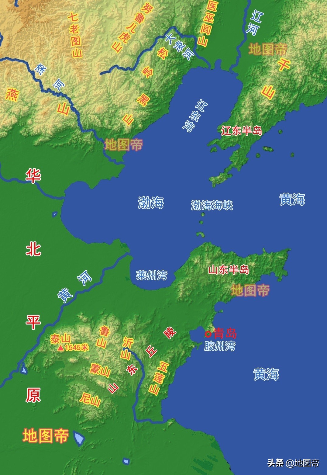 青岛地理位置图片