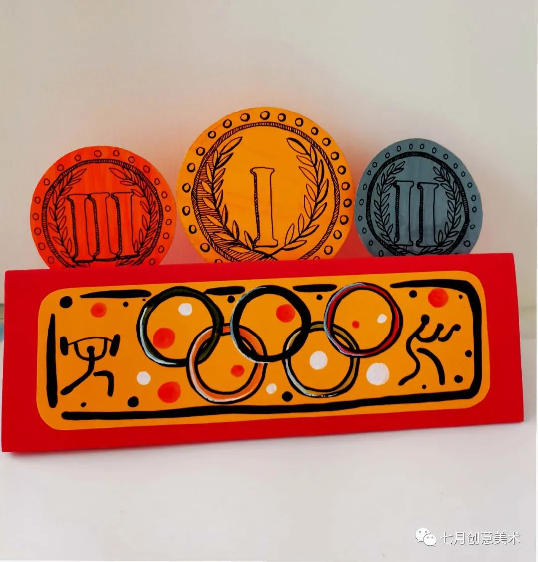 奥运会简单的冠军怎么画(「绘画教程」奥运金牌)