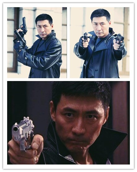 燕双鹰打枪合集剧中燕双鹰有三把枪,两黑一银,看图黑色的是beretta 92