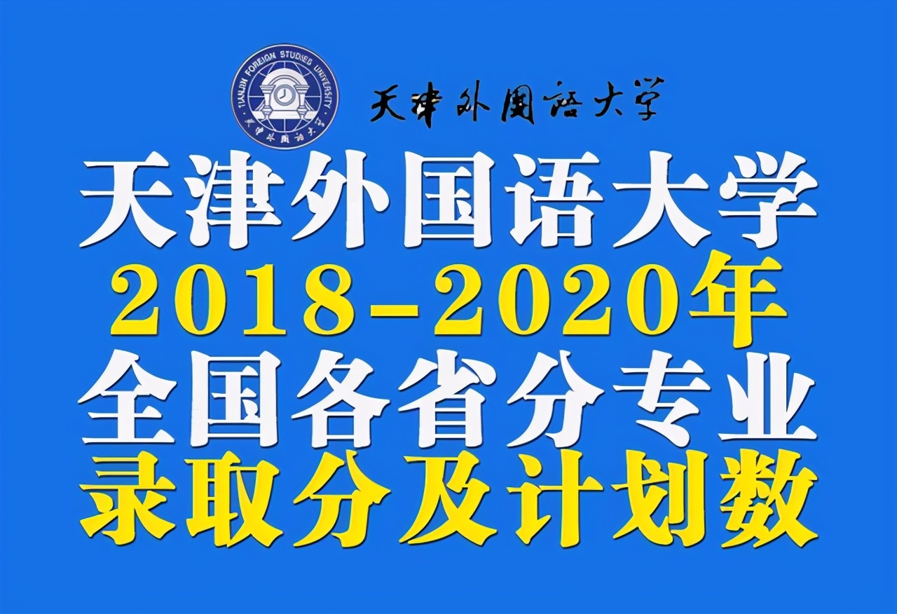天津外国语大学2018-2020各省分专业录取分及计划！收藏