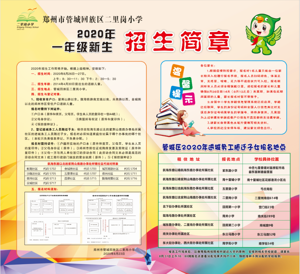 家长注意！郑州市内各区小学划片范围来了