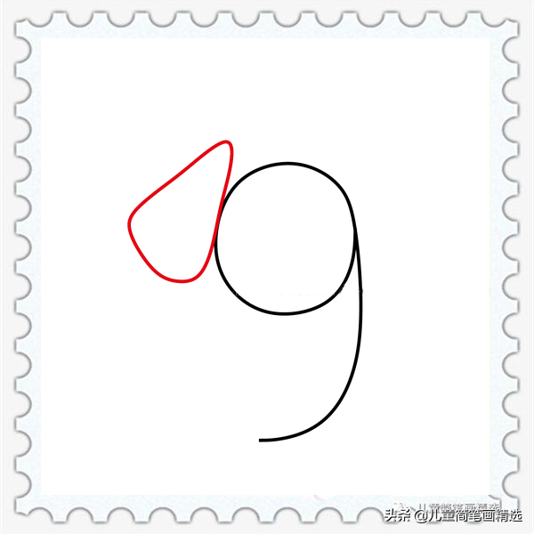 儿童简笔画精选-用数字 “9” 画变色龙（Chameleon）