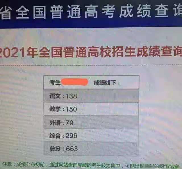 高考满分多少分(高考成绩663分)