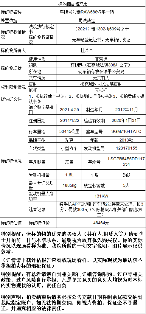 南阳大批车辆被低价拍卖！低至1.1万！别克、宝马全都有，速看