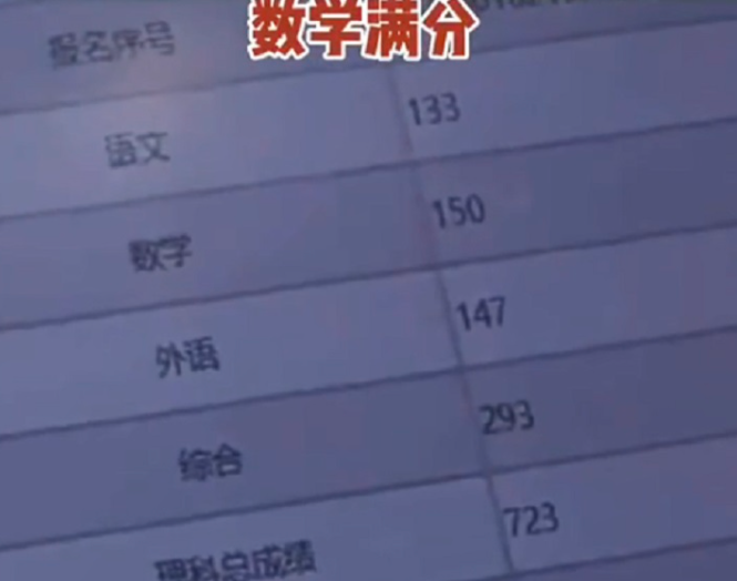 高考分数公布后，众考生查分反应集合，723分学霸超淡定
