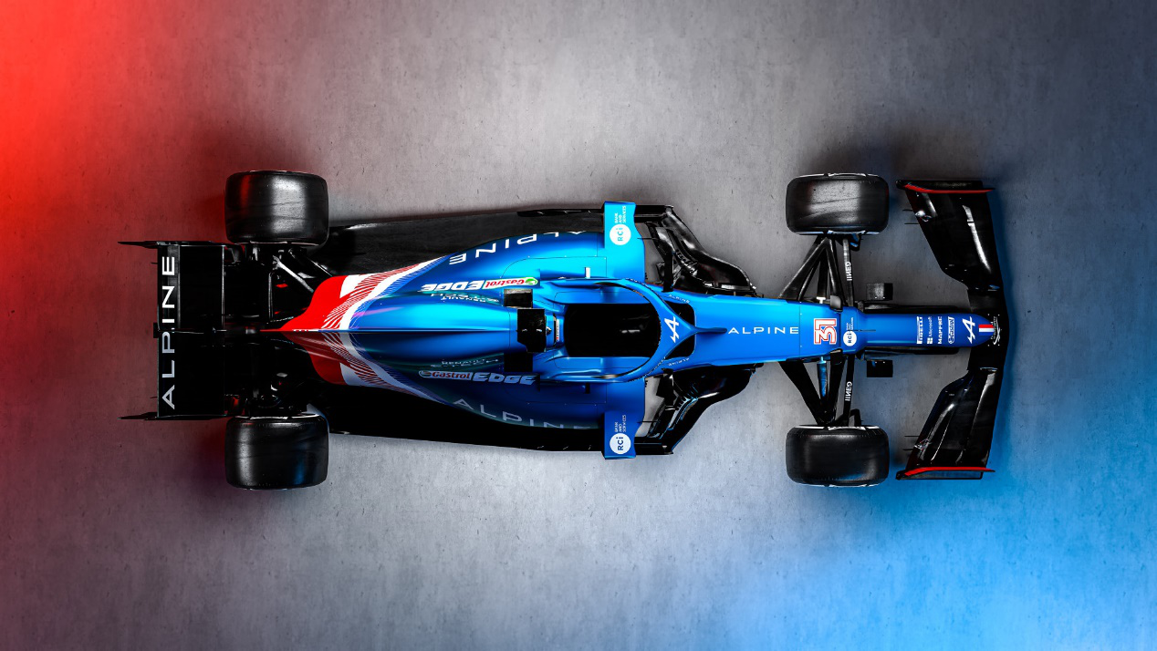 Alpine F1车队发布新赛车A521，以法英国旗颜色亮相