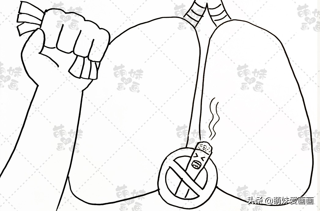 拒绝二手烟！守护你我健康！世界无烟日手抄报模板，简单又漂亮