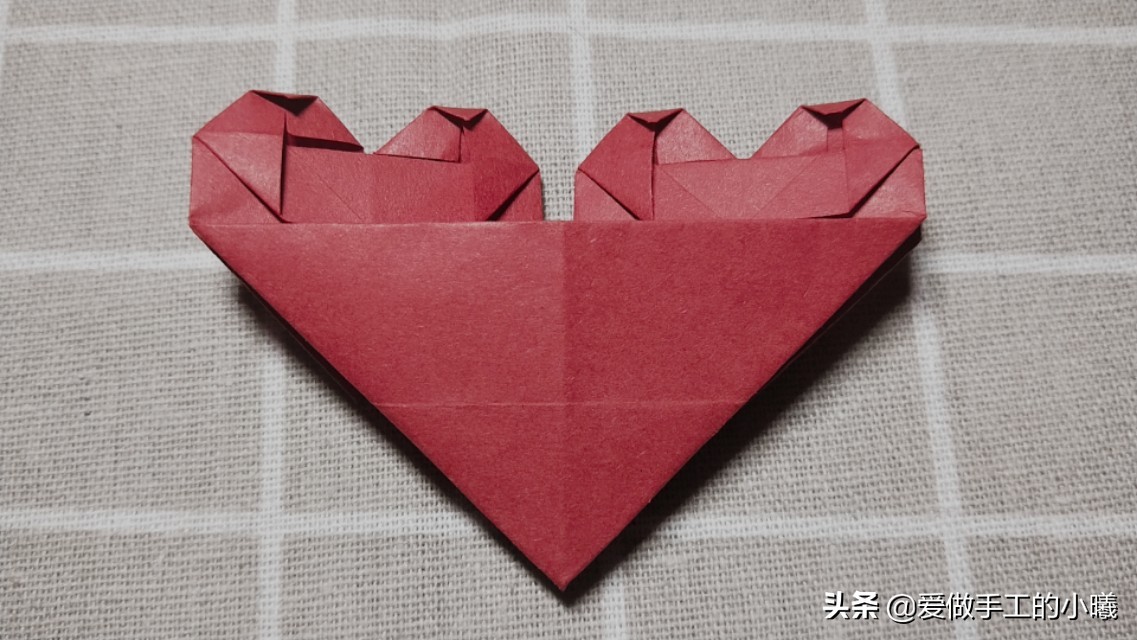 漂亮的双爱心书签，简单又别致，一张纸就完成