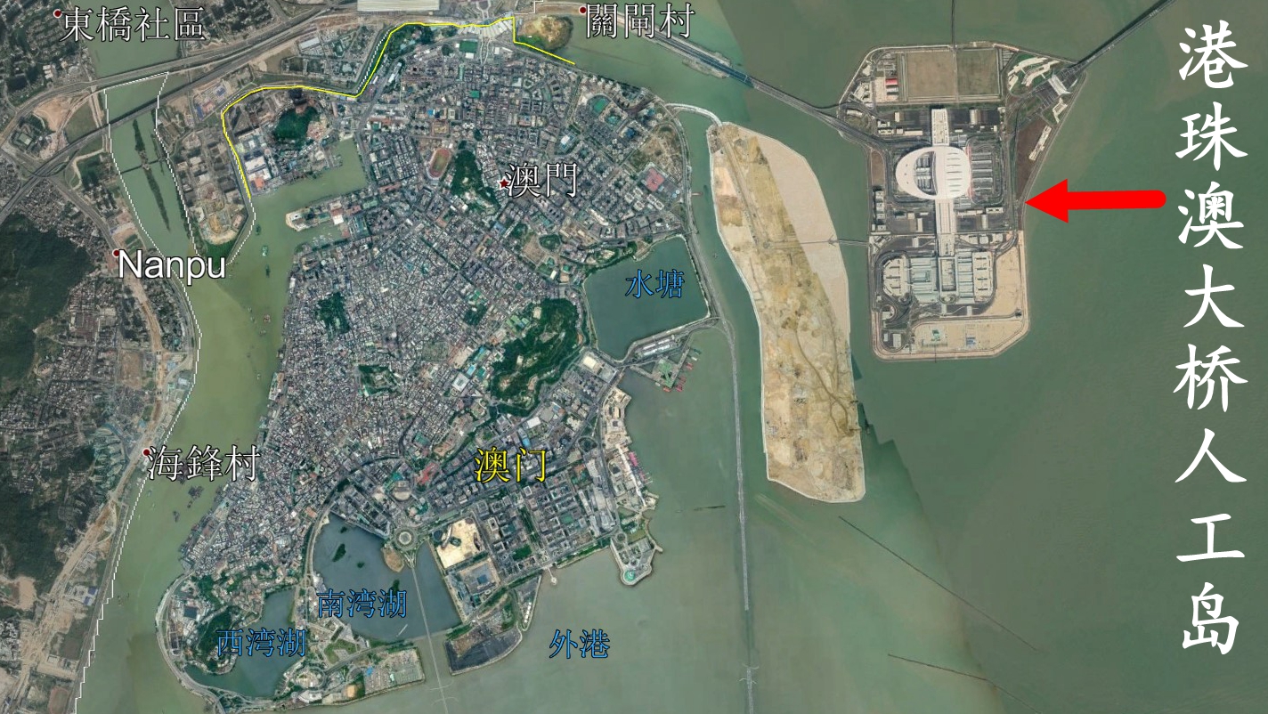 澳门面积相当于一个镇，卫星地图来了解一下澳门面积相当于一个镇？