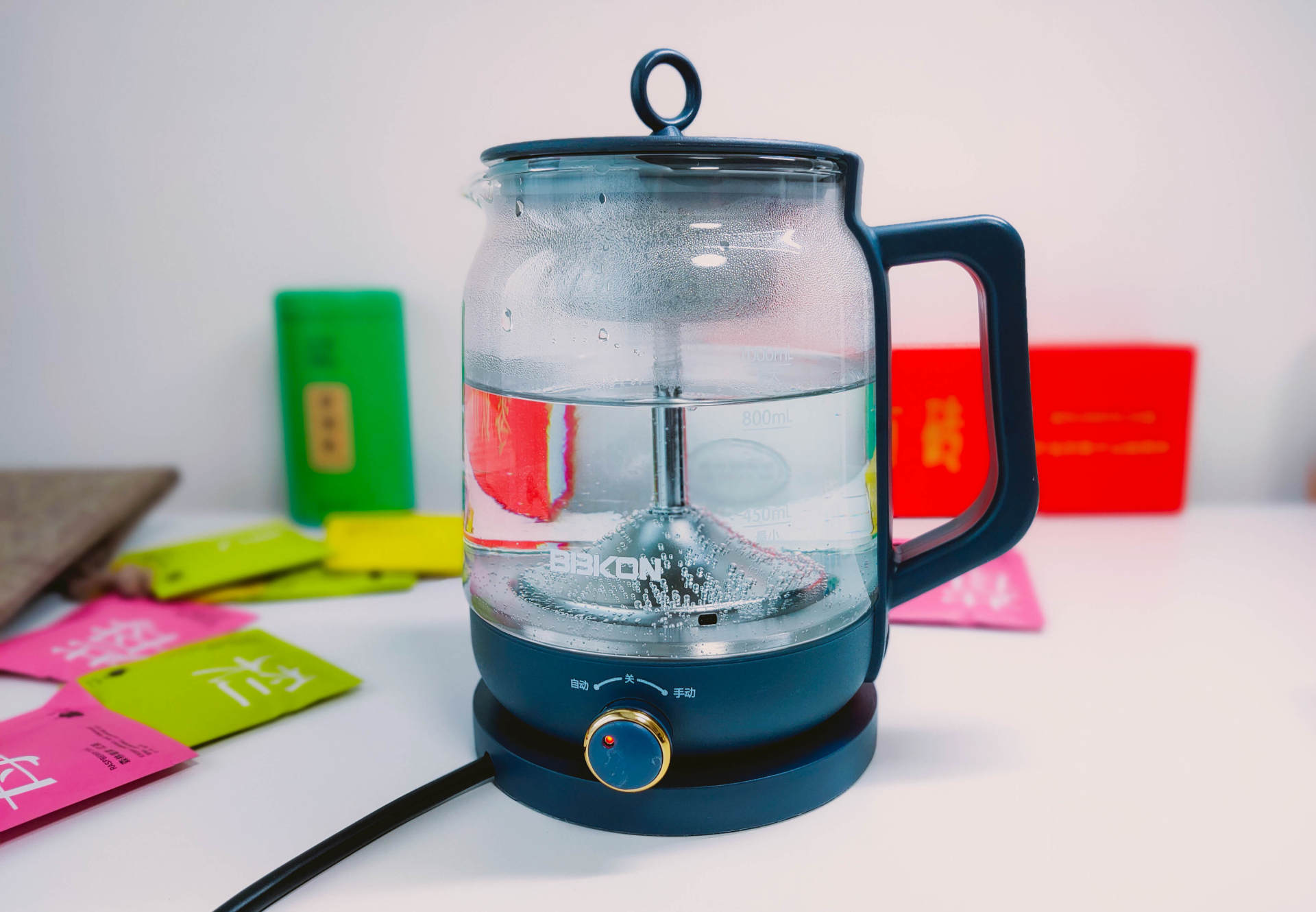 永不担心煮茶过度，贝贝康煮茶器深度体验：蒸汽喷淋+兼做养生壶