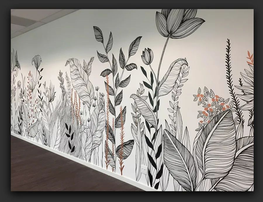 艺术|用一支记号笔,把墙面打造出满满的艺术感_西安本视墙绘14年专注