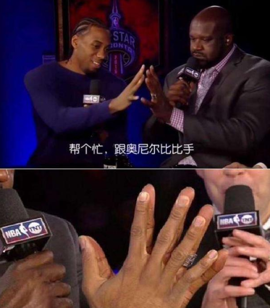 nba大号有哪些(伦纳德的巨型大手：单手“捏”一台电脑，洛瑞在他面前秒变婴儿手)