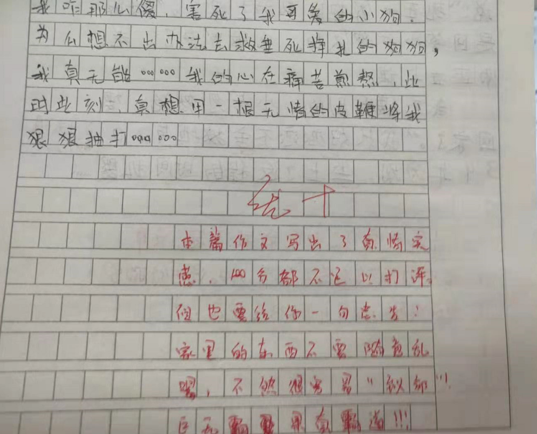 小学生作文《我咋那么傻》走红，满满的辛酸，老师看后流下了眼泪