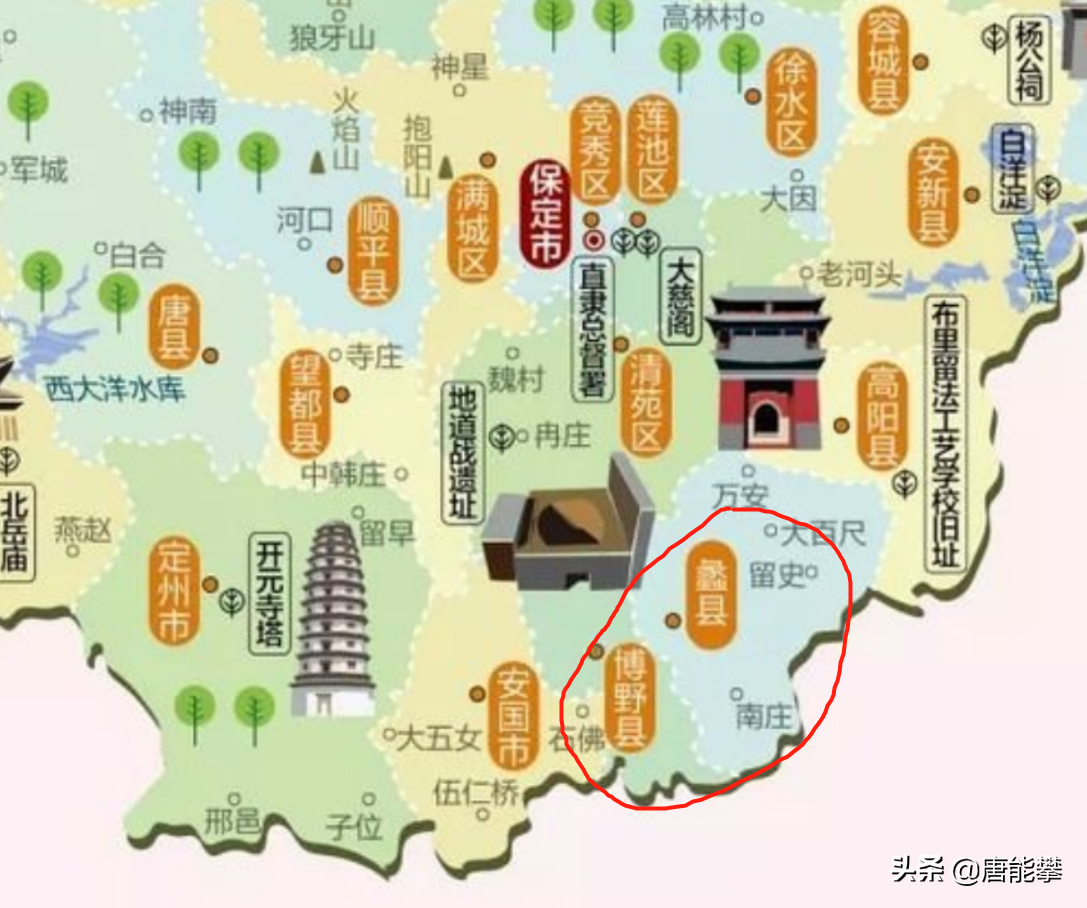 保定蟸县13镇、博野县7镇的变迁：人口、土地、工业…基本统计