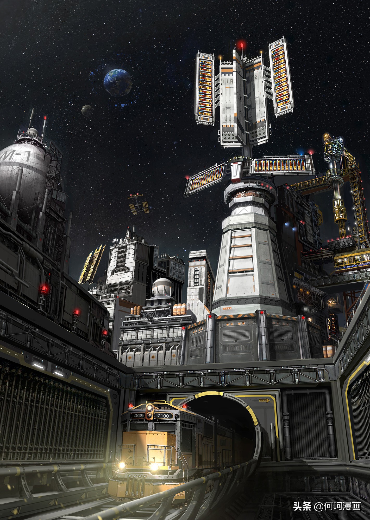 欣赏一组画面震撼想象力丰富的科幻场景插画作品