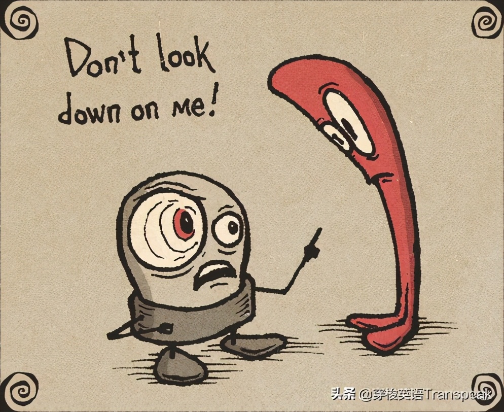 Look down your nose 可不是让你低头看鼻子