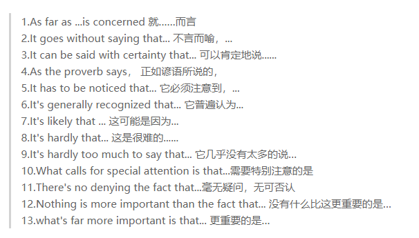 高中英语作文中，可以给你额外加分的必备句式