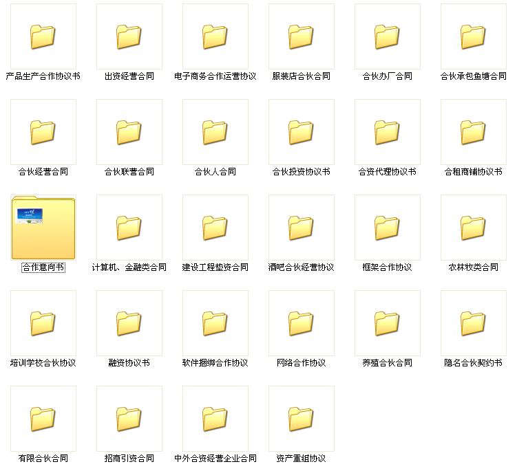 200套合同范本：融资投资、合伙经营，相互制约预防后患！