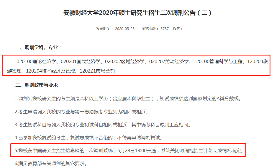 安徽财经大学、新疆大学、哈尔滨医科大学等院校考研调剂信息