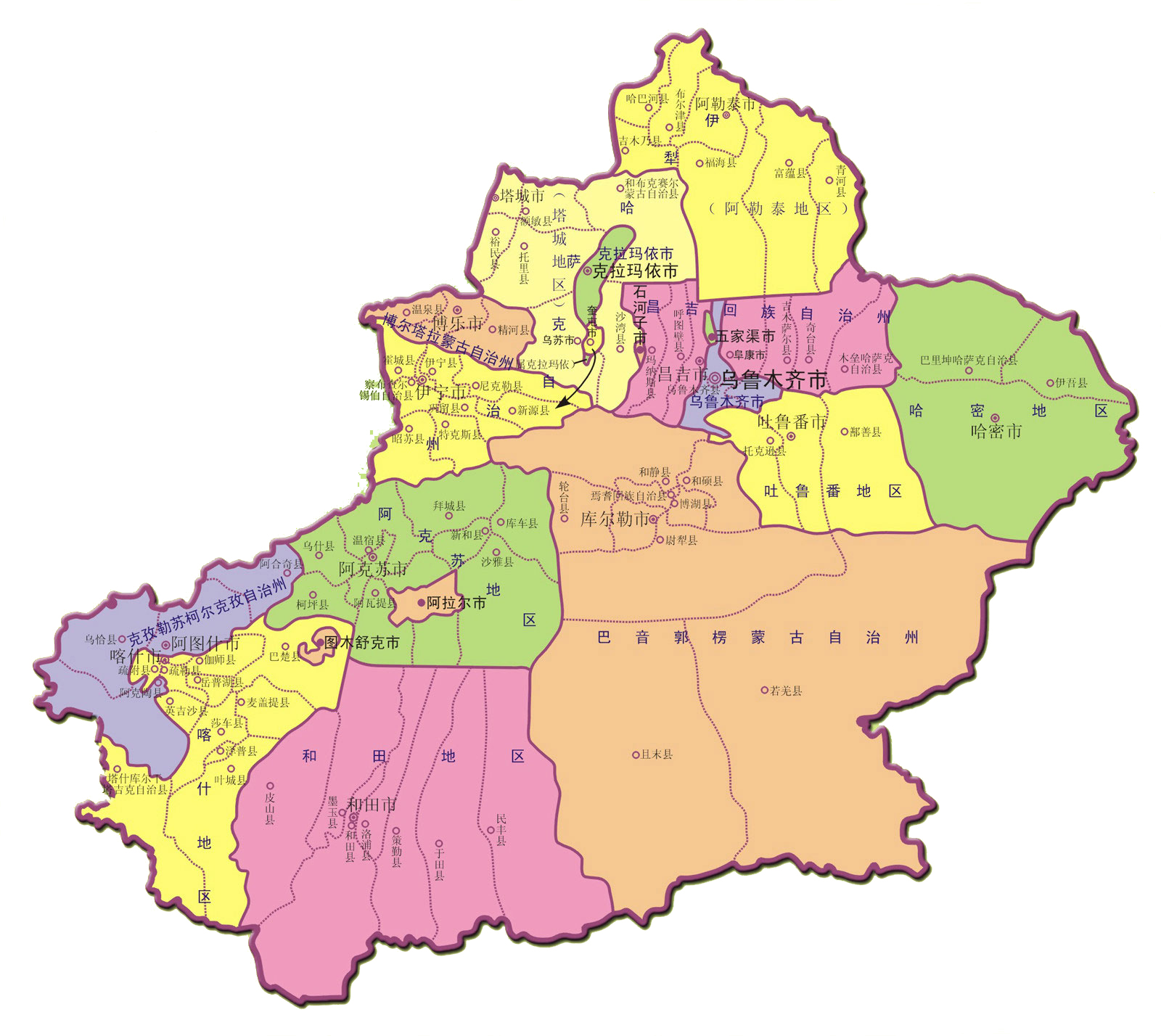 行政区划中的地区和地级市有什么关系