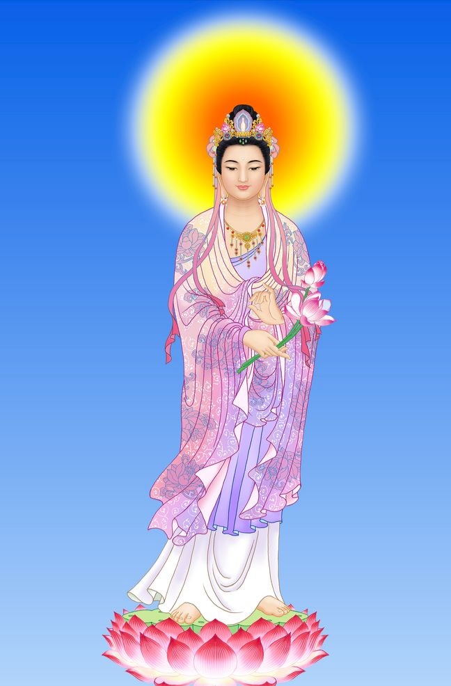 跟着大势至菩萨学习念佛法门得念佛三昧!往生西方极乐世界!