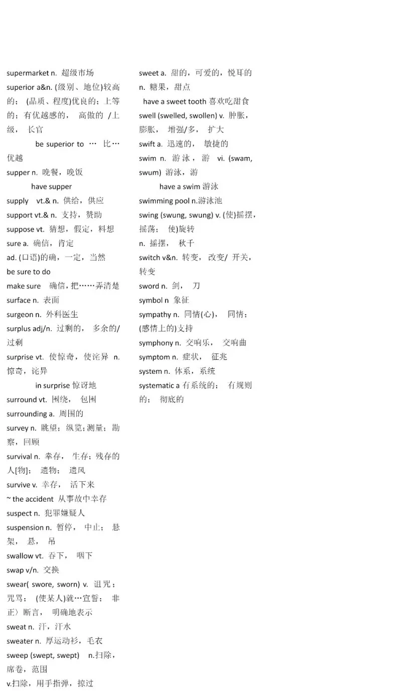 一轮复习丨高考英语常考「3500词」词汇表