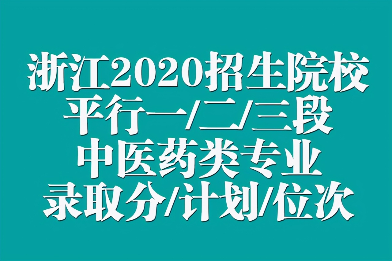 浙江考生想读中医药类专业得考多少分？附2020年三段线各校录取分