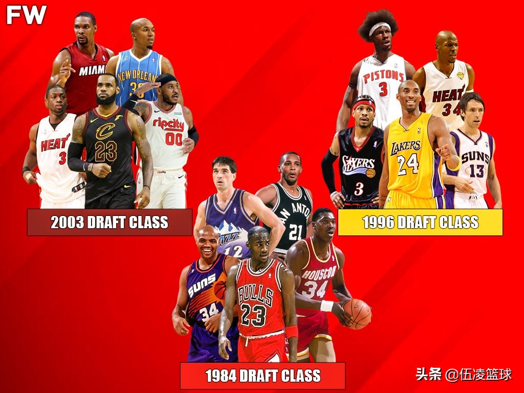 nba选秀历史上有哪些年份(NBA历史选秀年份TOP10：前三甲无悬念，2011届位列第5)