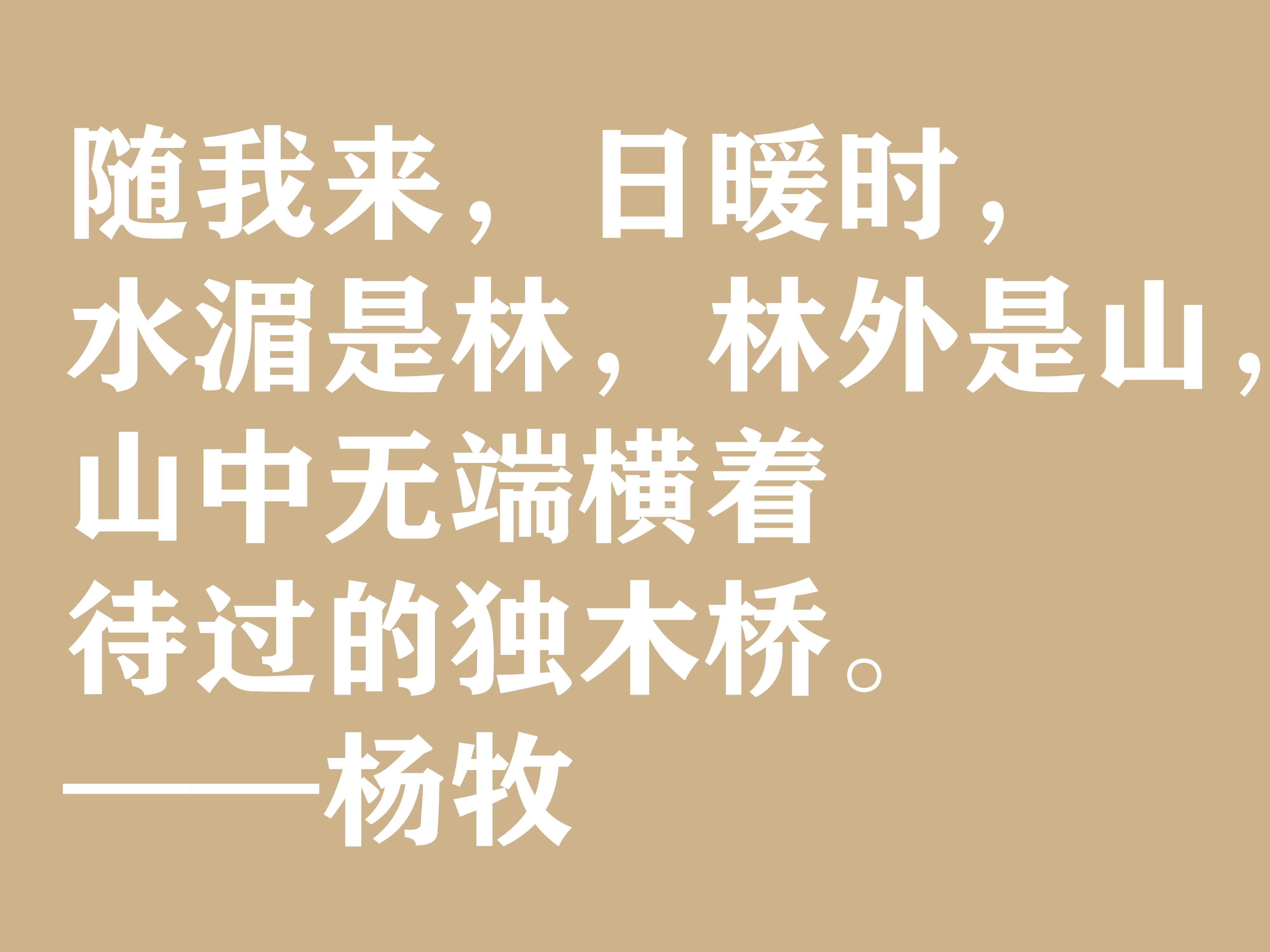 当代现实主义诗人，杨牧八句格言，体现民族精神，充满民族使命感