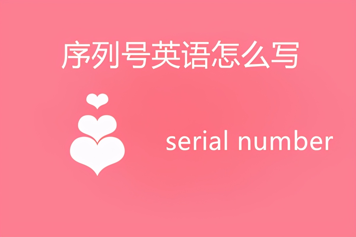 序列号英语怎么写？
