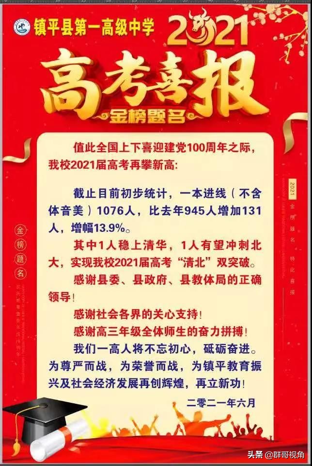 南阳市30所示范高中2021高考喜报