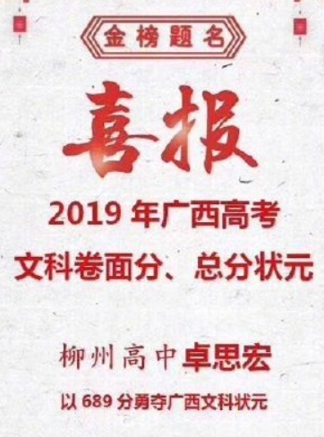 2019年中国各省市高考状元重磅大合辑