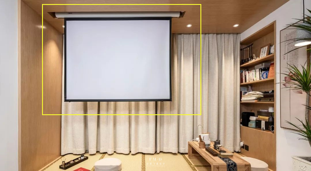 电视算失宠了,而去客厅化越来越流行,5个位置都能吊装投影幕布