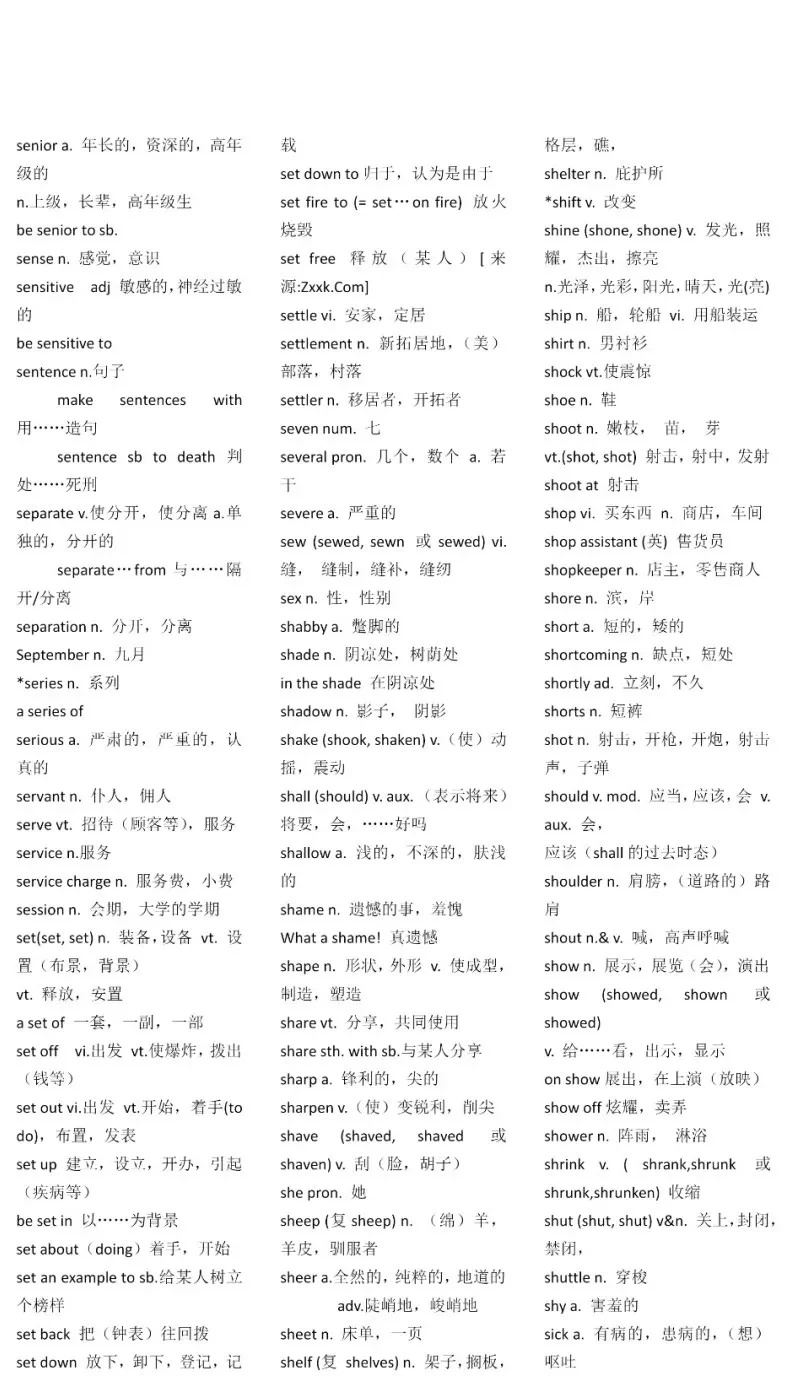 一轮复习丨高考英语常考「3500词」词汇表