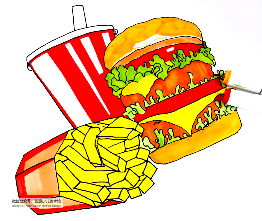 旗舰店什么意思 汉堡包简笔画图片彩色 - 汽车时代网