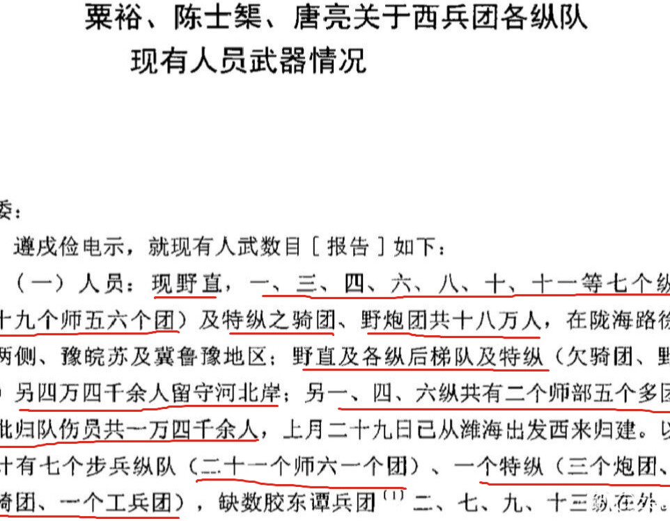 豫东战役期间国共在中原战场真实兵力对比