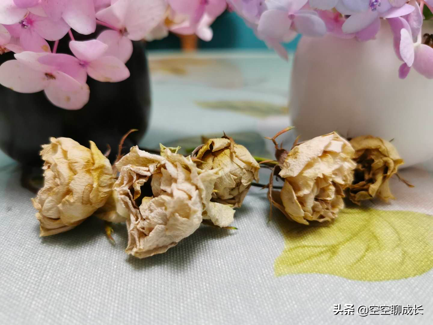闲暇赏花赋诗以自娱，琐碎日子亦成诗