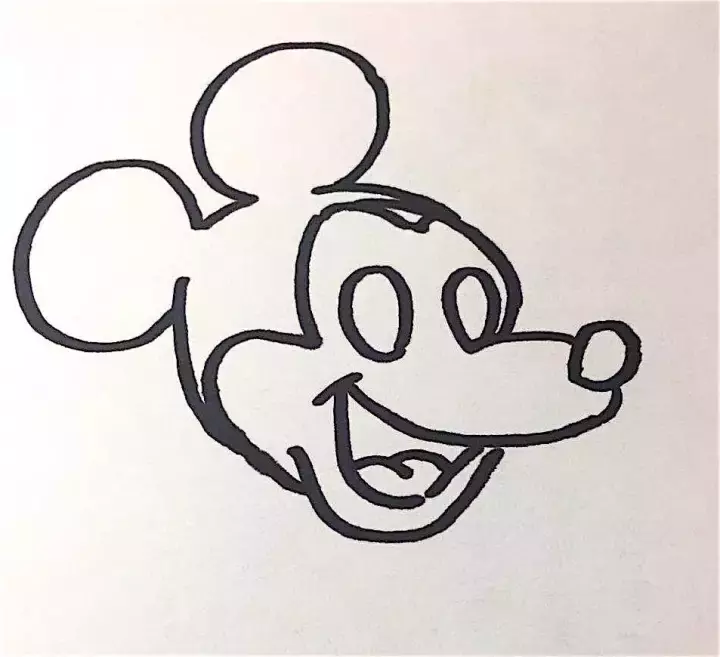 简笔画｜迪斯尼经典动画之米奇、米老鼠最简单的画法，为宝宝收藏