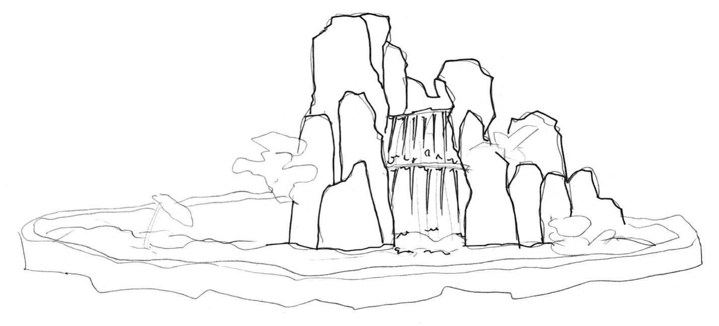 零基础速写教程:分步骤讲解假山速写画法,简单易学,快来临摹吧