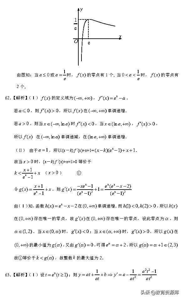 高考数学：2010—2018真题汇编，专题三，导数及其应用